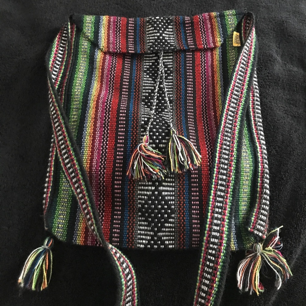 Colorful crossbody bag.