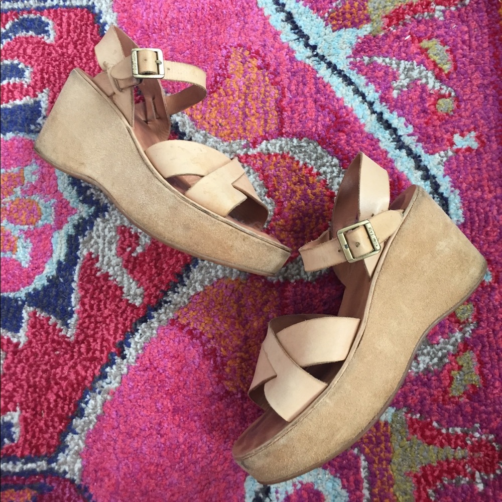 Kork Ease 'Ava' wedge sandals size 8