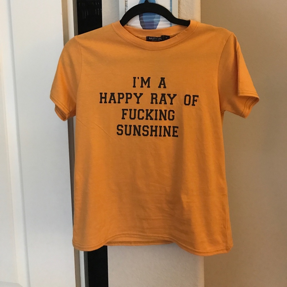 Yellow Nasty Gal t-shirt. BNWT
