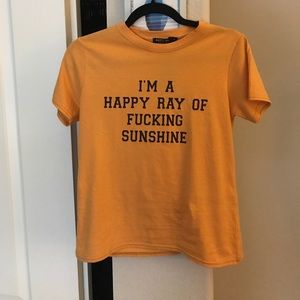 Yellow Nasty Gal t-shirt. BNWT