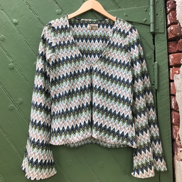 Show Me Your MuMu Tops - Show Me Your Mumu chevron bell sleeve top