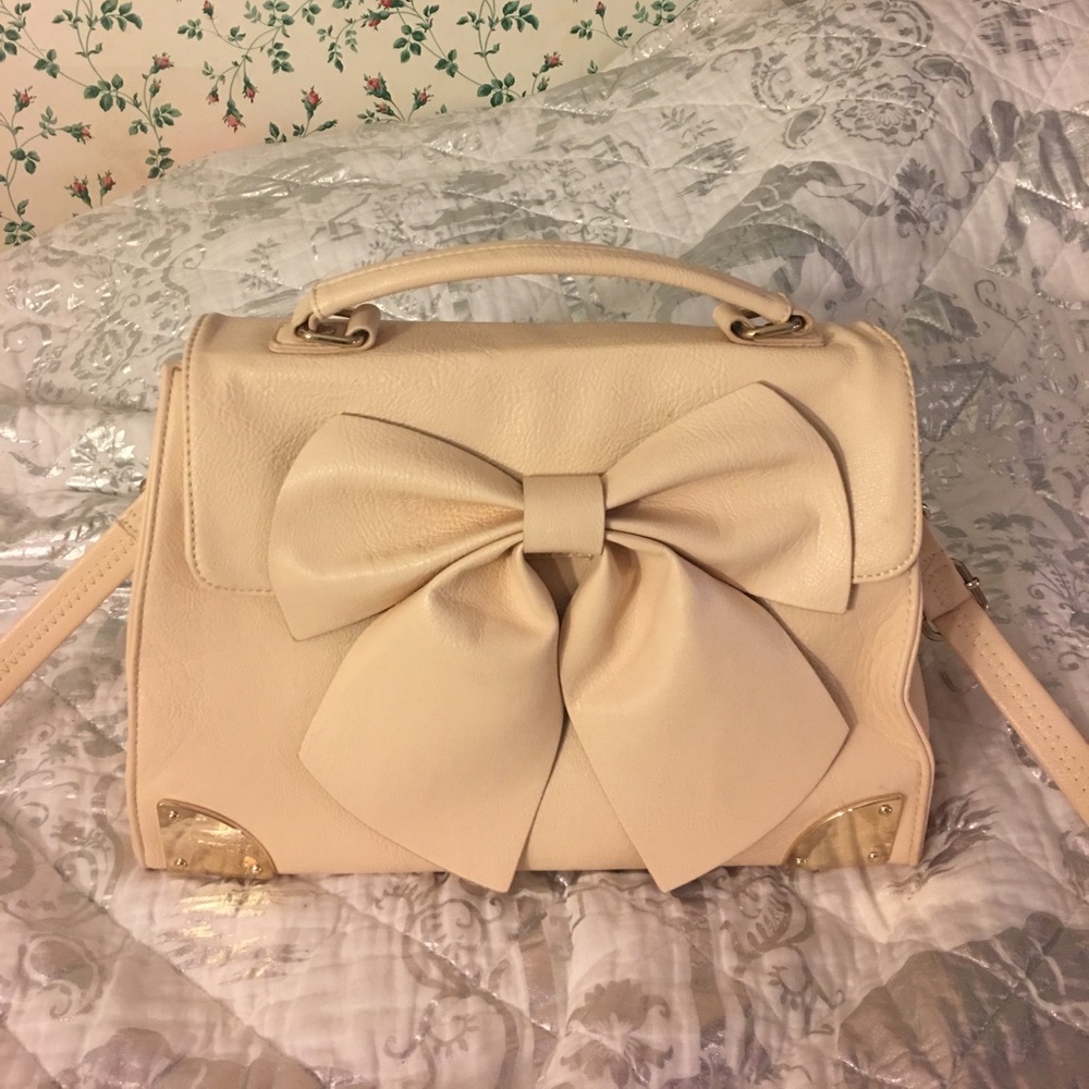 Blush Pink Bow Purse