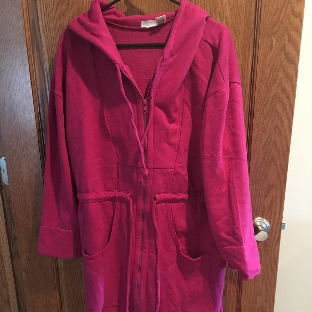 Long hooded jacket