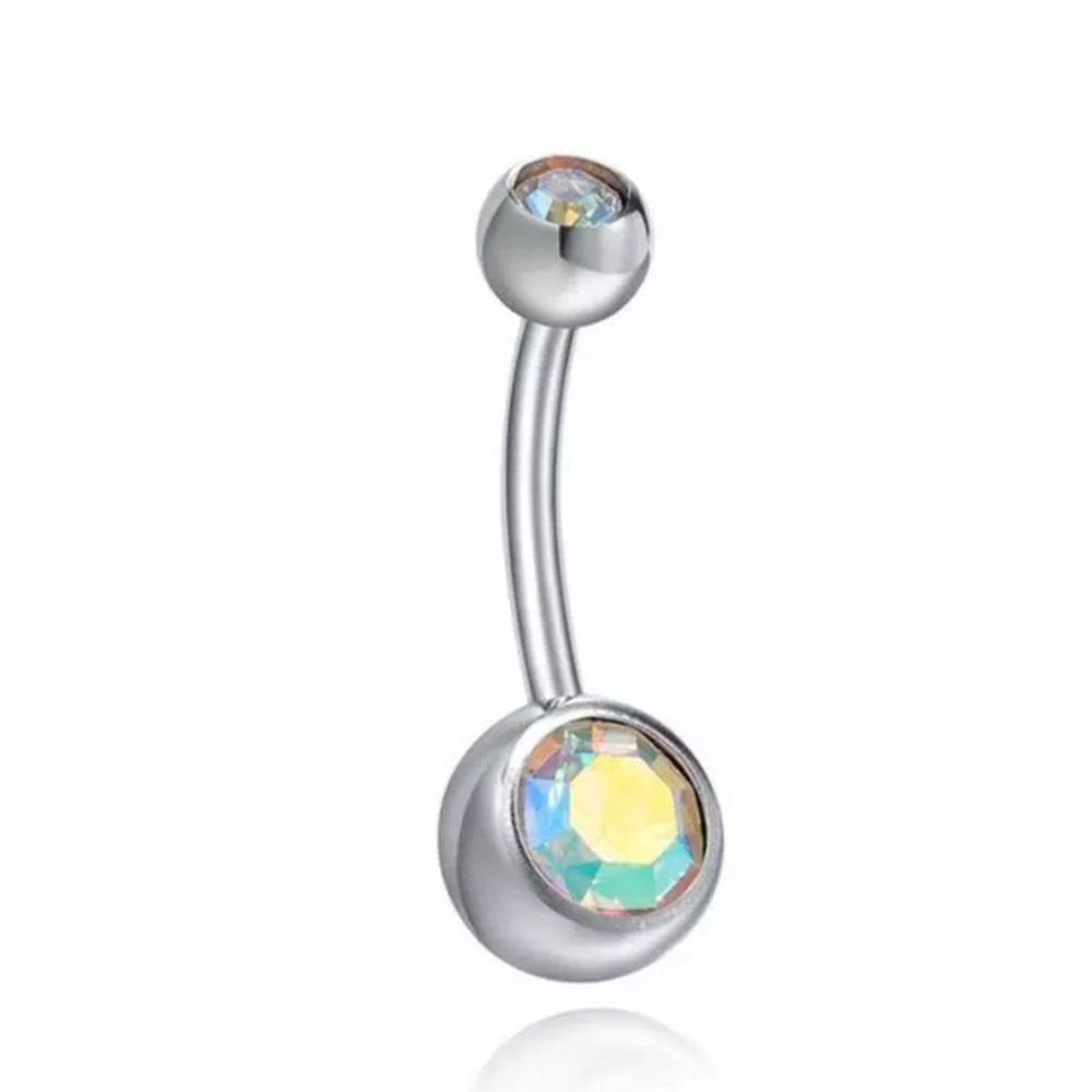 💕New Stainless Steel Crystal Belly Ring💕