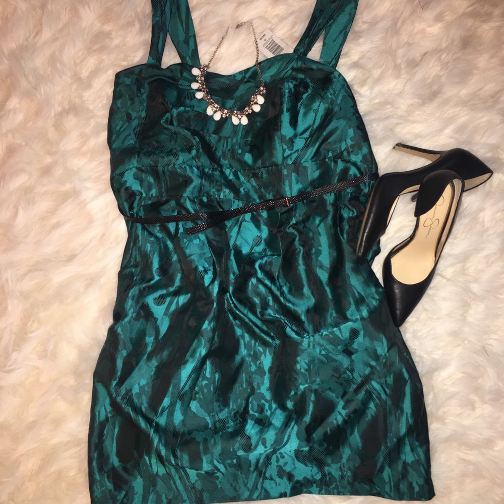 🎄SALE‼️Torrid Teal & Black Holiday Dress -NWT-16