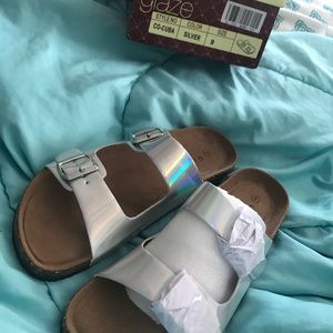 Holographic Birkenstock LIKE Sandals