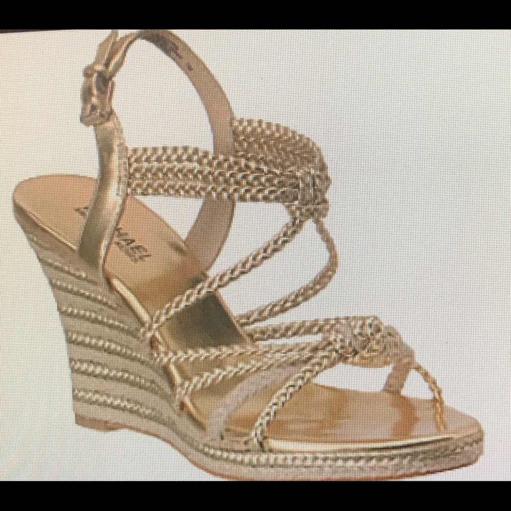 Michael Kors Gold Wedge Sandals