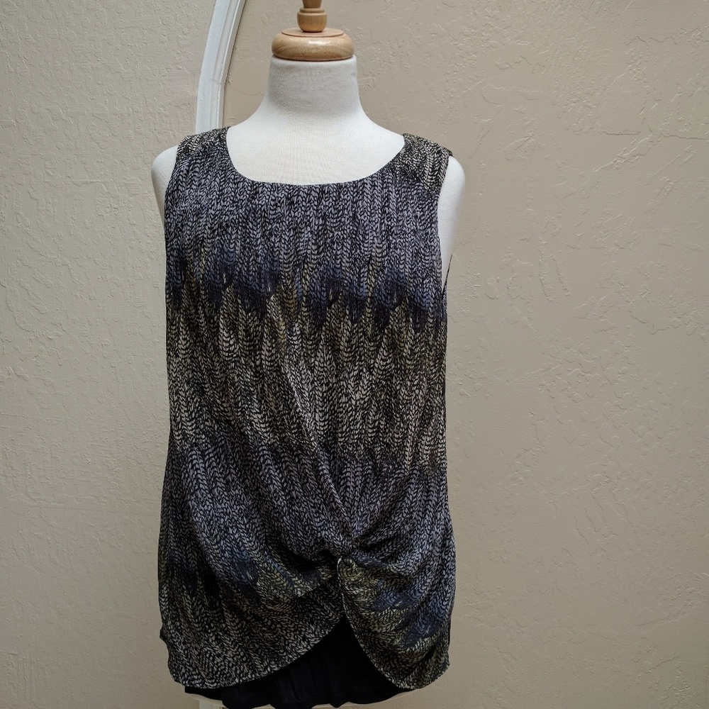 Anthropologie Deletta Twisted Feather Top - Size L