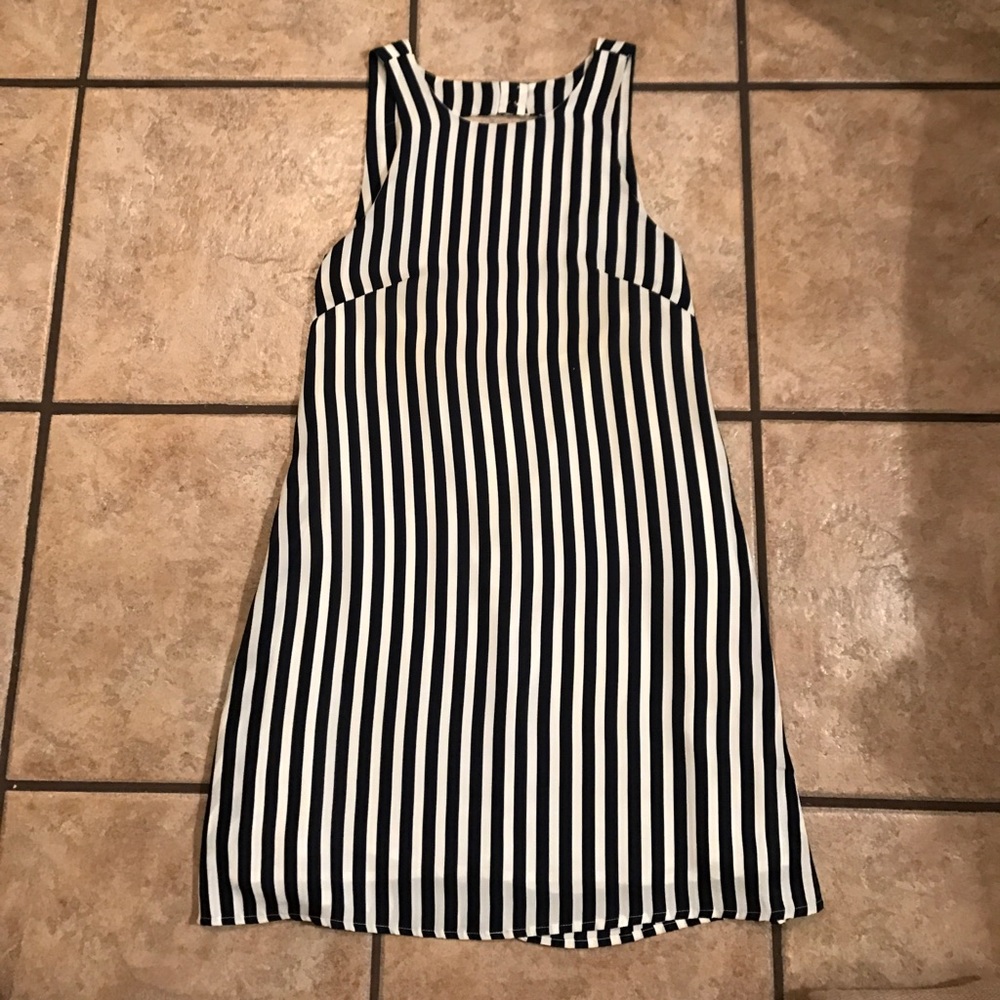 Navy and White Striped Sundress