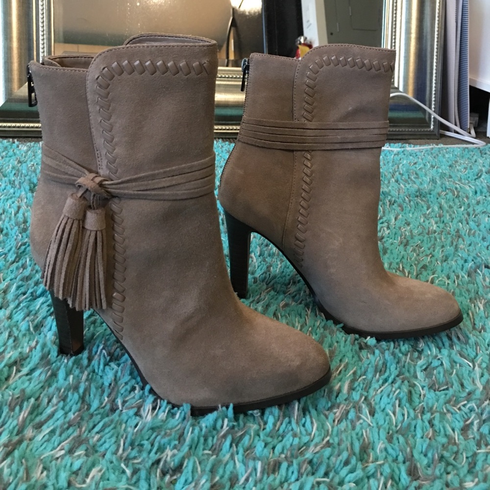 Coach suede heeled boots