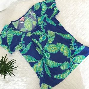 LILLY PULITZER Conrad short sleeve Cotton shirt