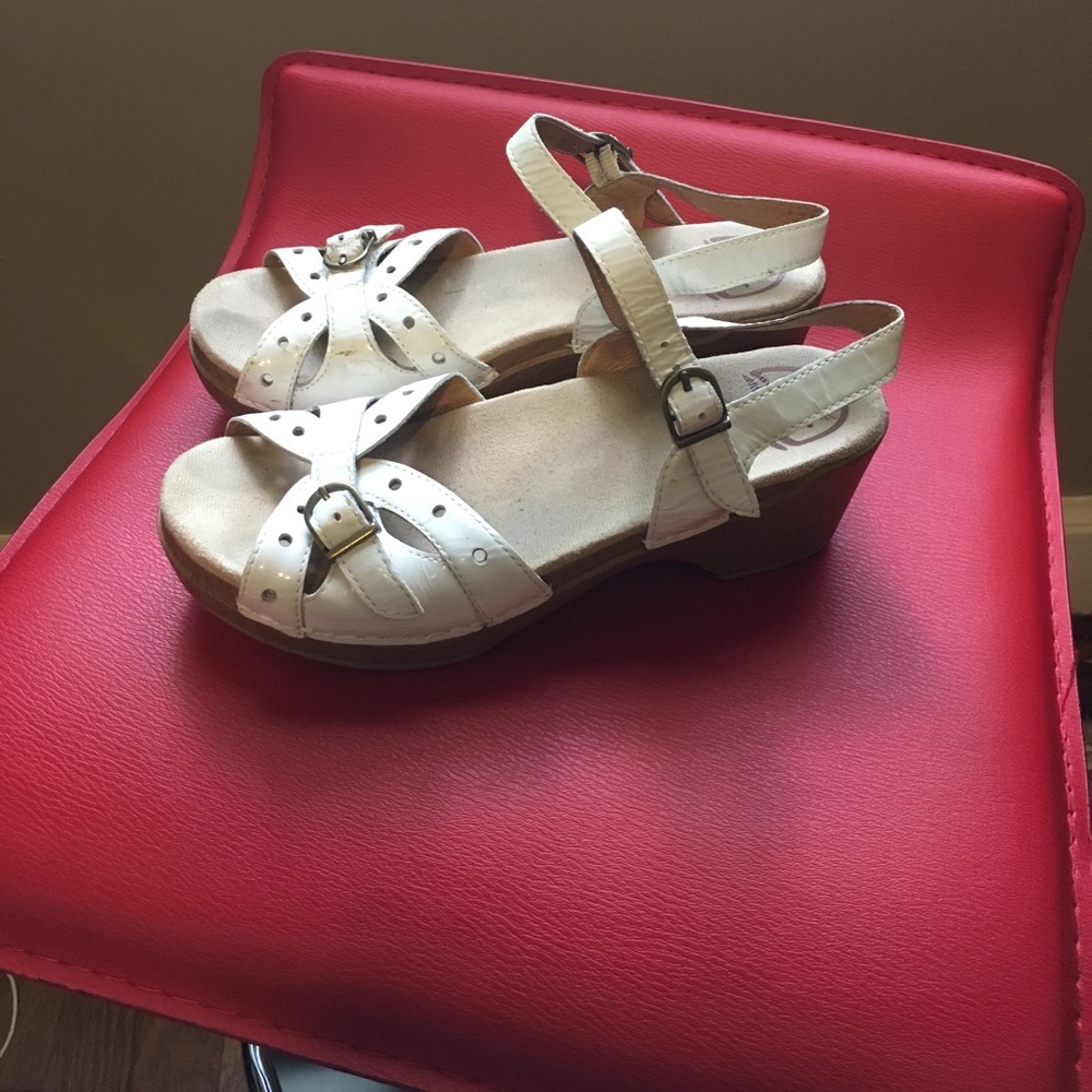 White Dansko sandals