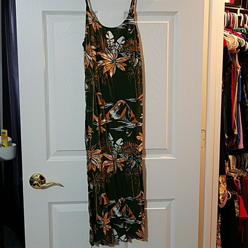 Tropical print dress