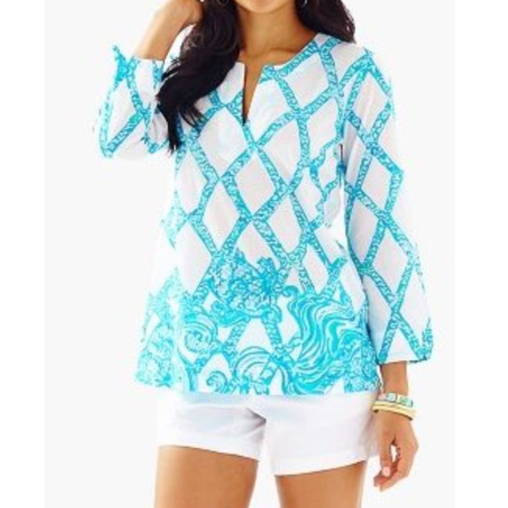 Lilly Pulitzer Amelia Tunic in Turtle Cove