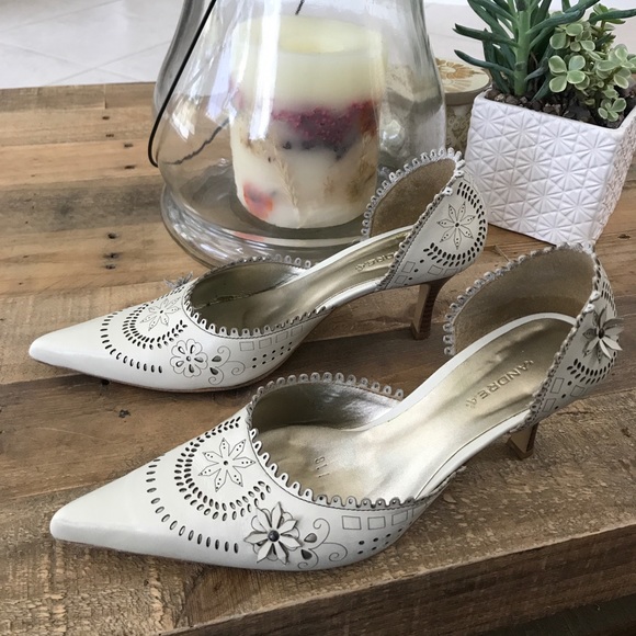 Andrea Shoes - Lace cut out heels