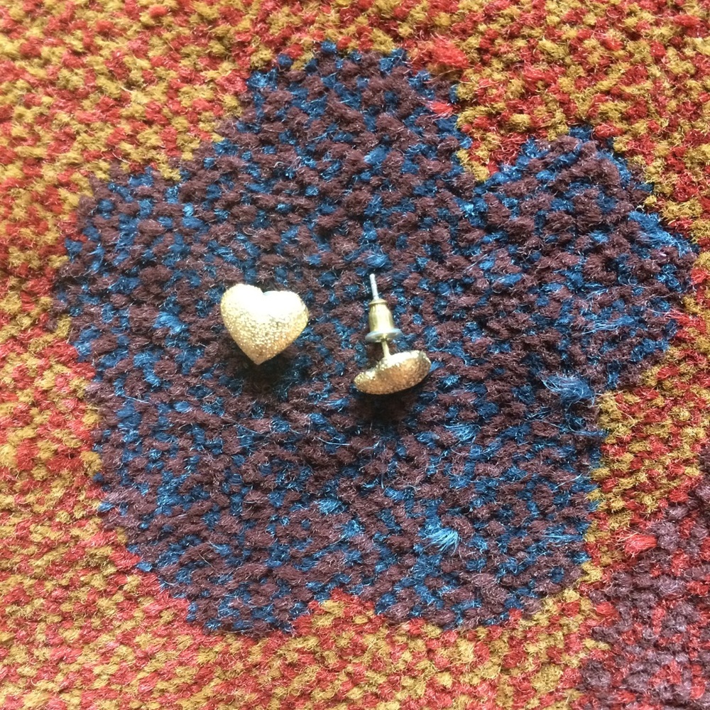 Gold colored Pewter style Stud Earrings