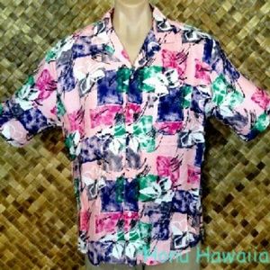 ISLANDER mens HAWAIIAN Shirt. Large