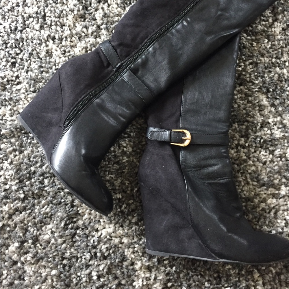 Forever 21 zip up boots