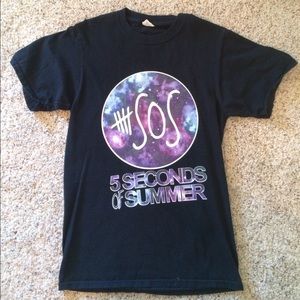 5 Seconds of Summer Black Galaxy Band Tee