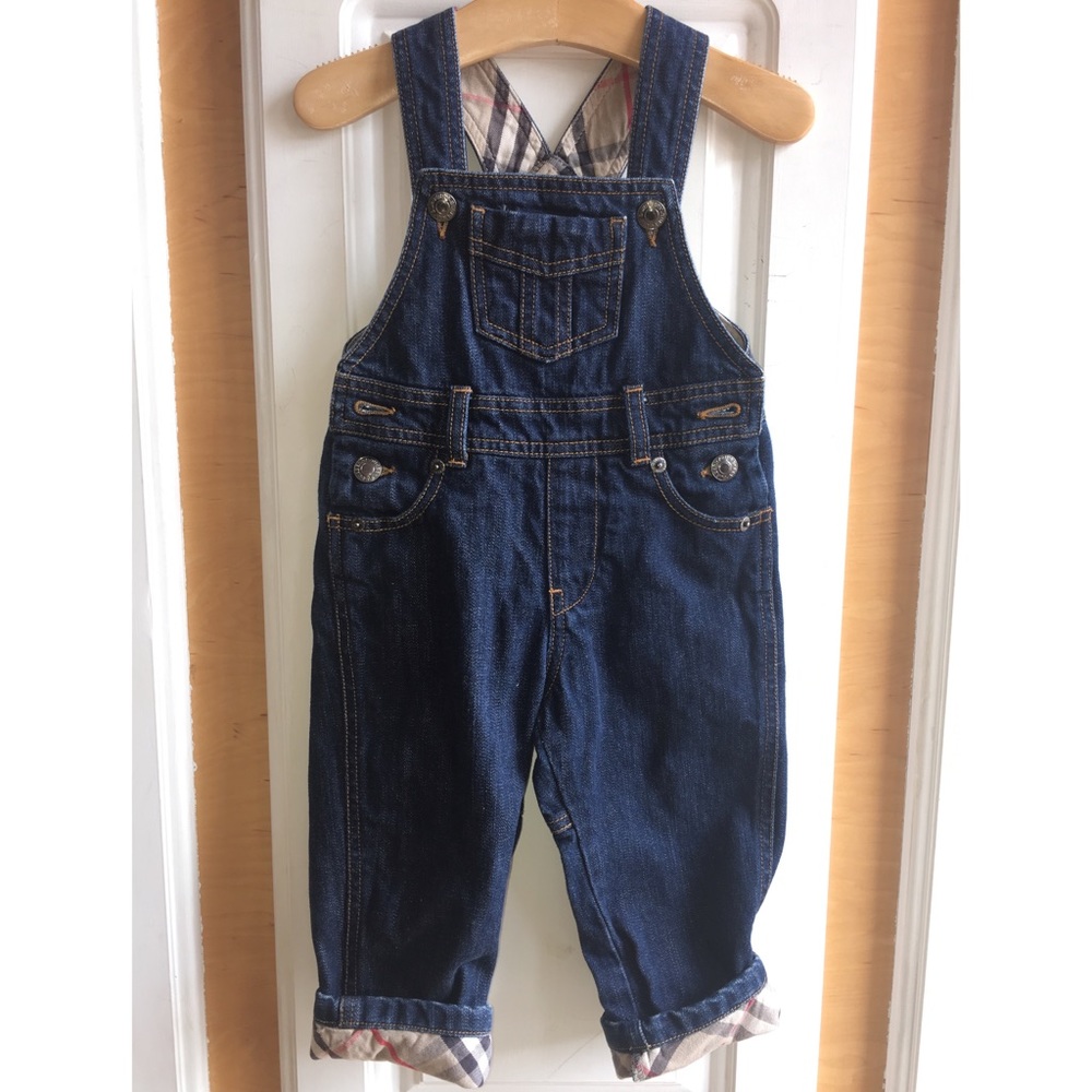 Burberry denim baby overalls