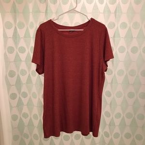 Rust Ribbed Tee