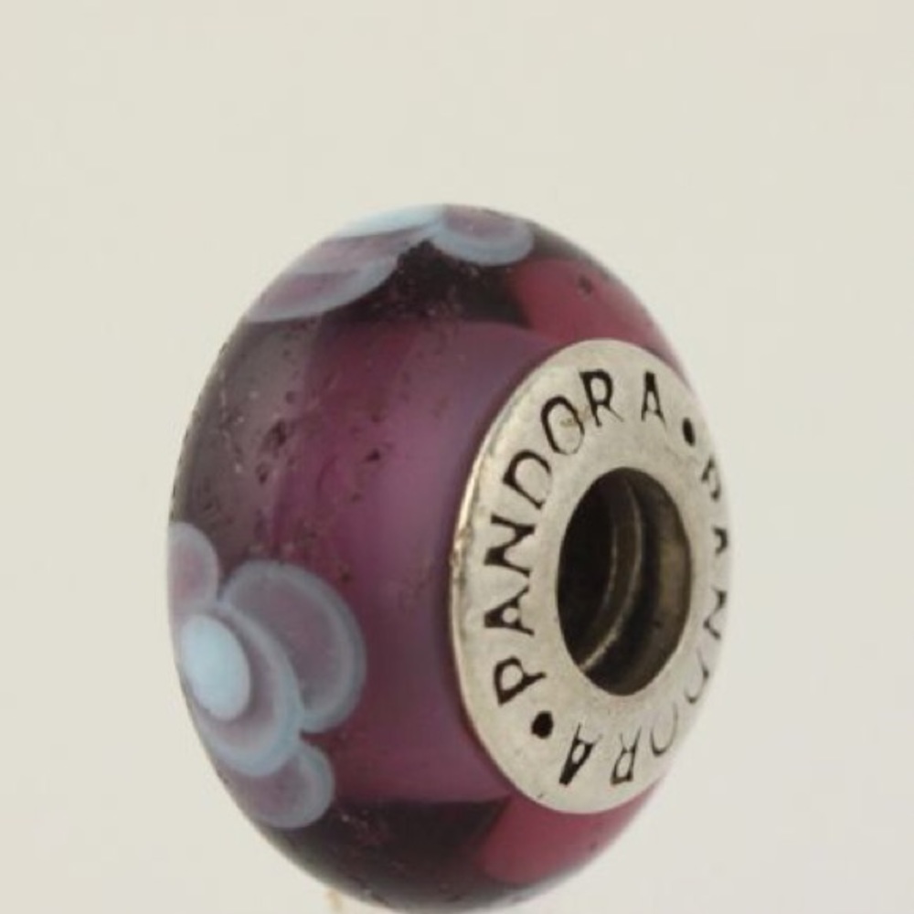 Purple Glass Pandora Bead