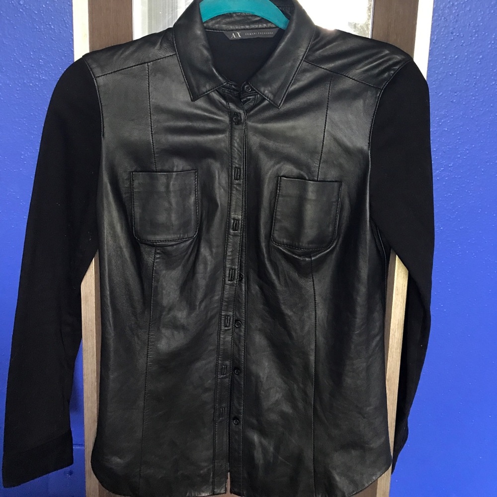Armani Exchange Leather jacket size small