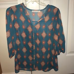 Peaches N Cream Button Blouse