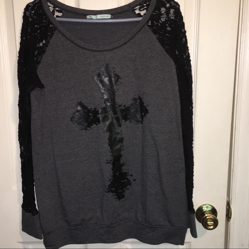 Lacey cross sweater