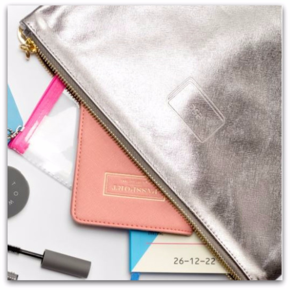 Escape Artist Pewter Cosmetic Pouch / Clutch Vegan