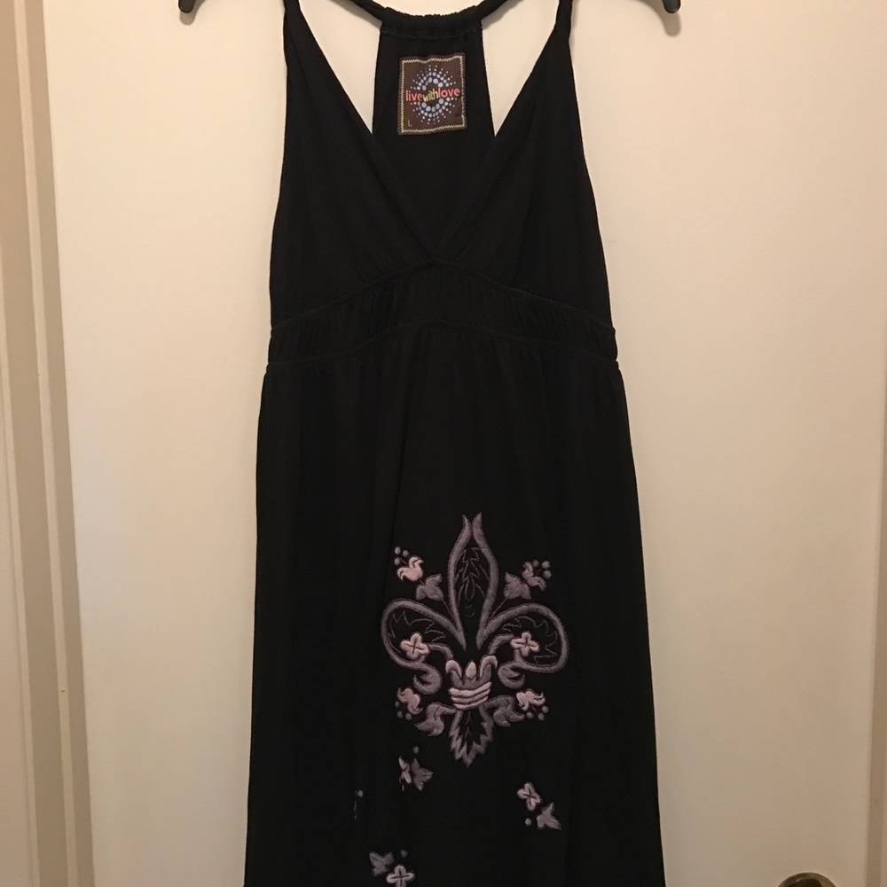 Black T strap dress