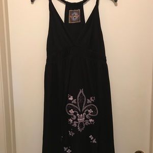 Black T strap dress