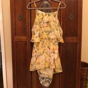 Lovers and Friends floral dress with back cutout