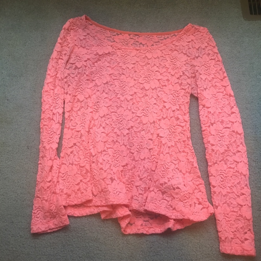 Super cute peplum lace shirt!
