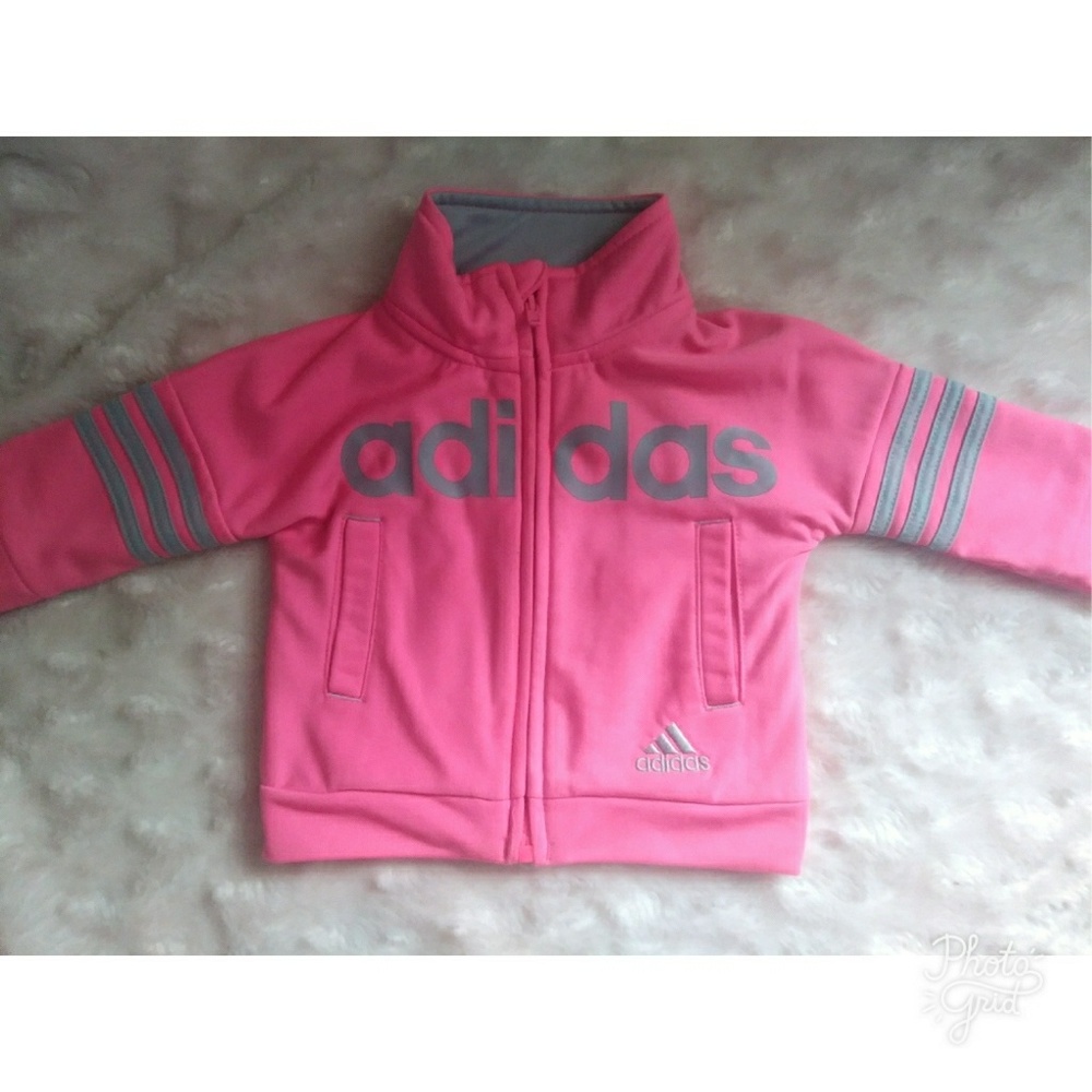 Babygirls ADIDAS pink zip up jacket