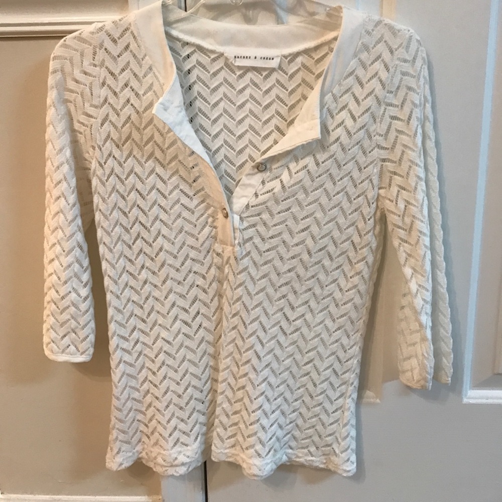 Peaches N Cream white blouse