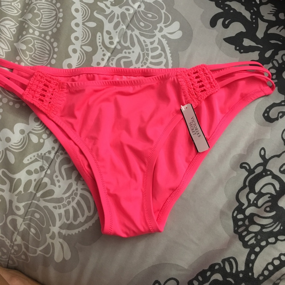 NEW VS macrame strappy bikini bottom L