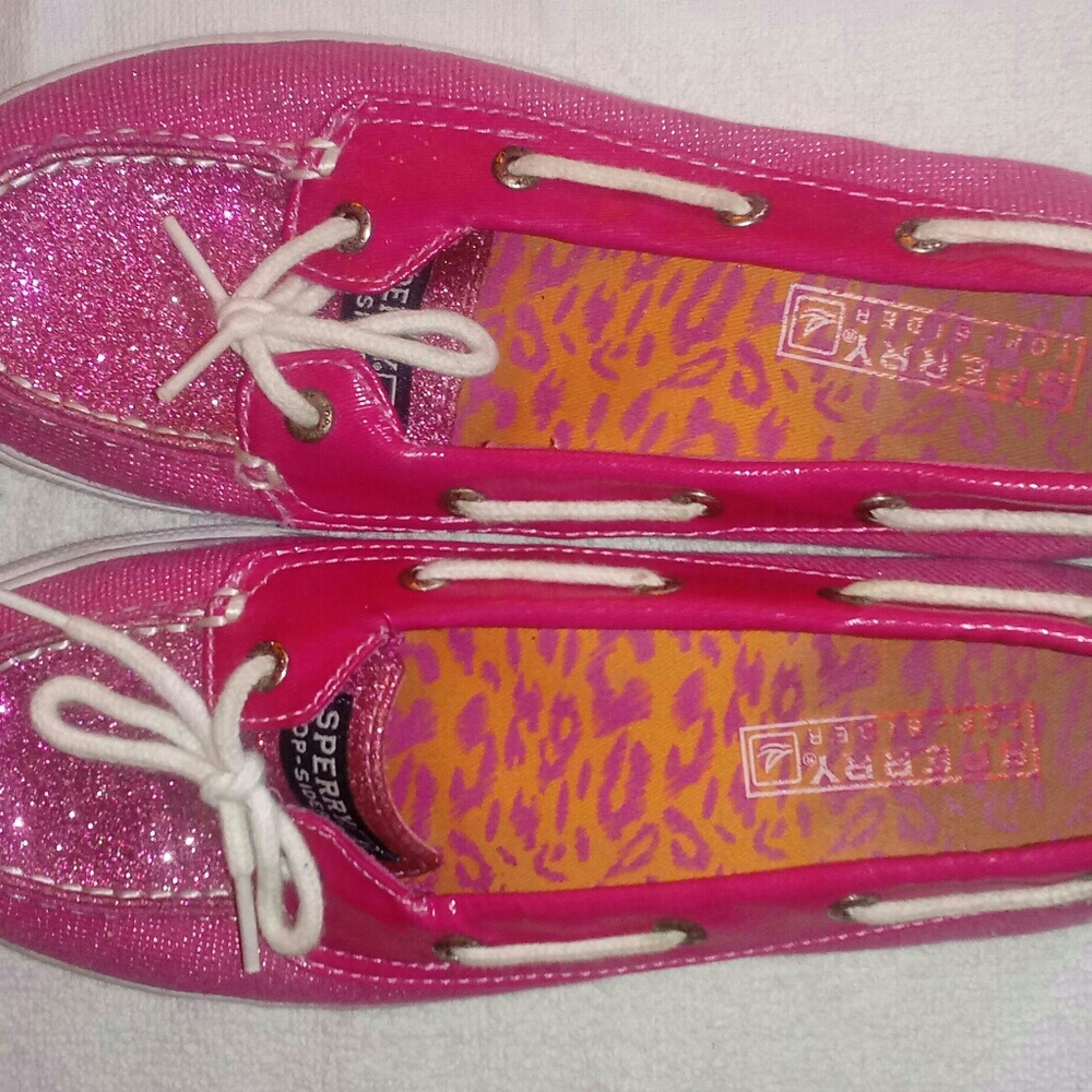 Sperry pink sparkle shoes