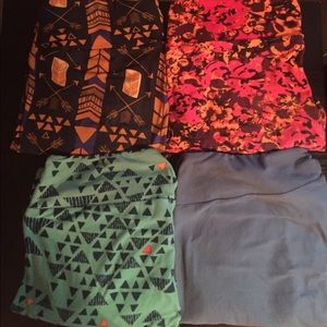 Bundle of 4 Used condition Lularoe T&C leggings