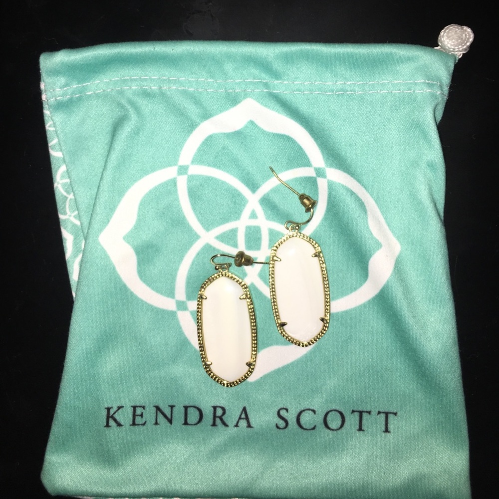 White Kendra Scott Earrings