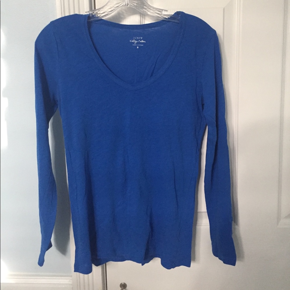 J Crew Blue long sleeve tee shirt