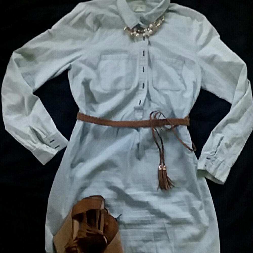 Light Sky Blue Denim Dress