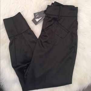 A|X ARMANI EXCHANGE Black Satin Pants