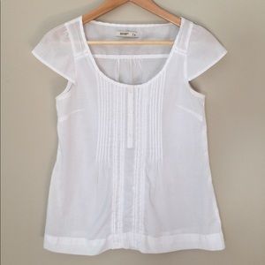 White semi-sheer blouse size small