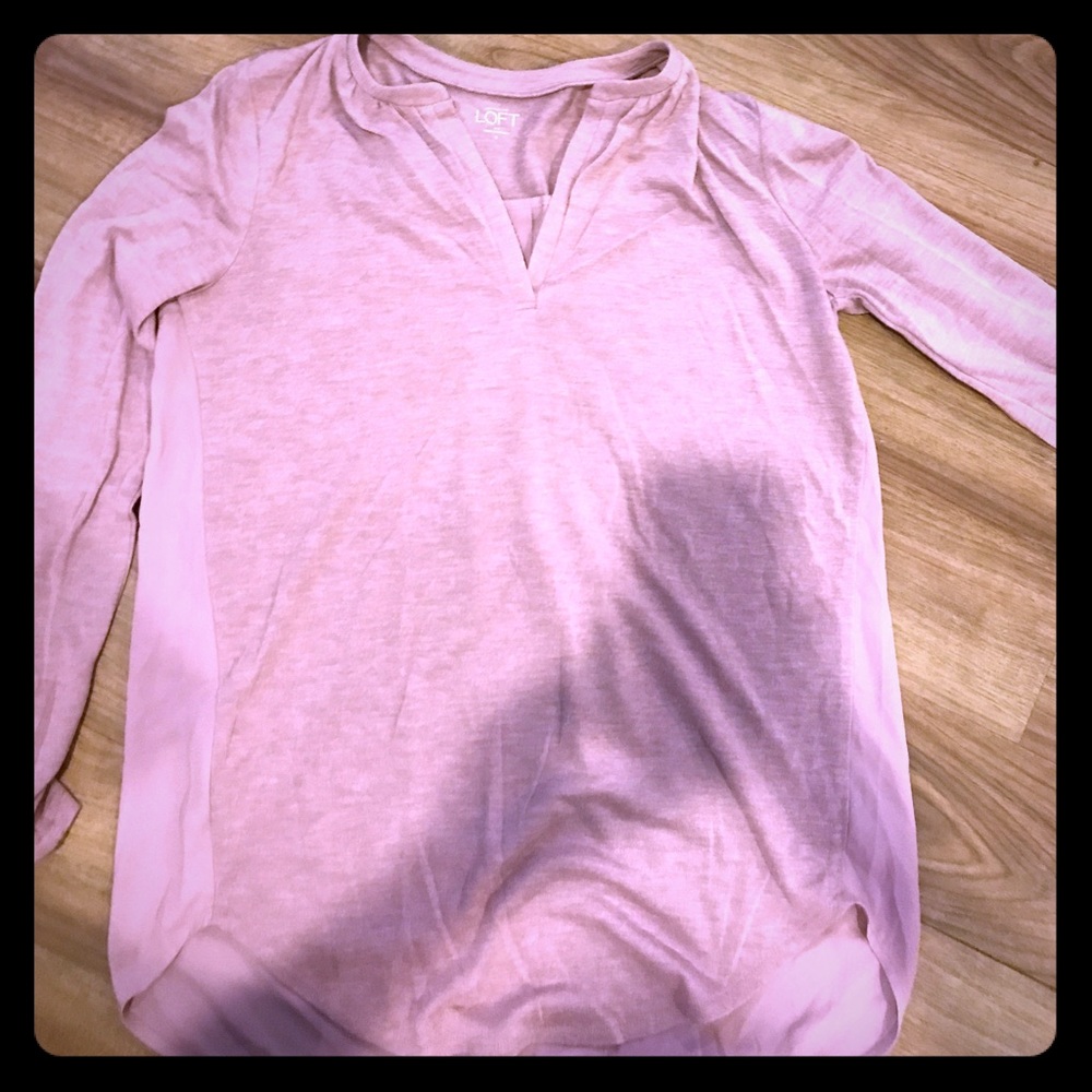 Loft Mauve long sleeve with silky back