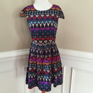Alice Moon cap sleeved colorful dress size small