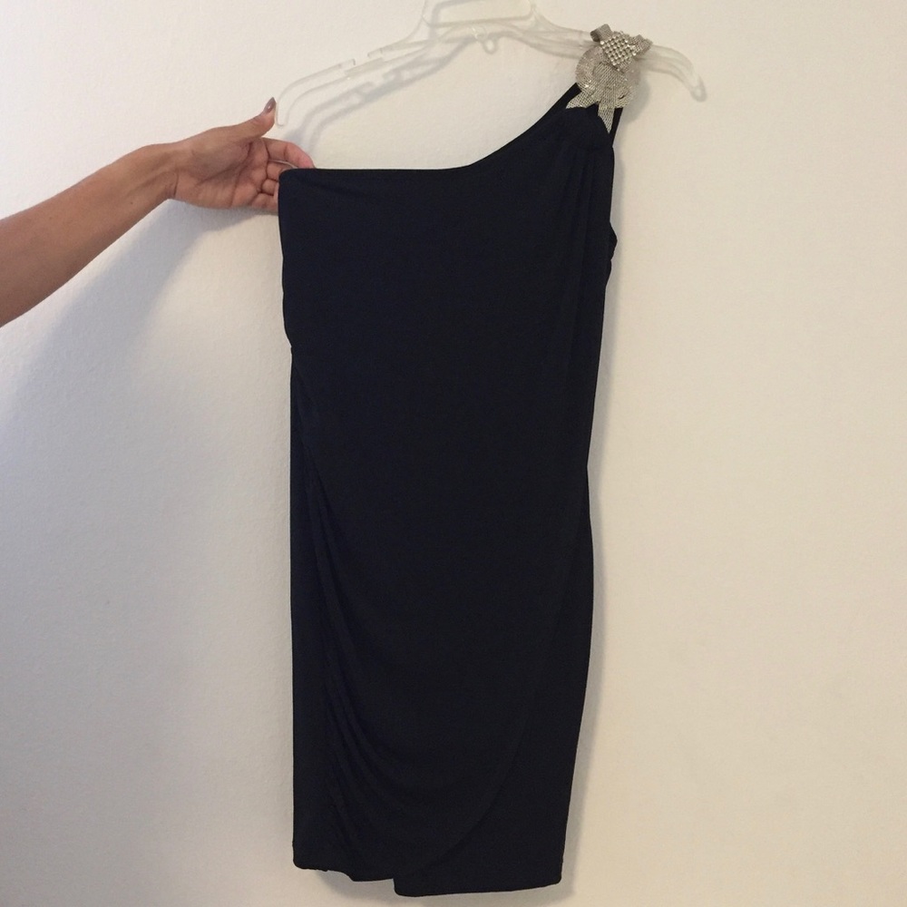 One Shouldered Black Dress