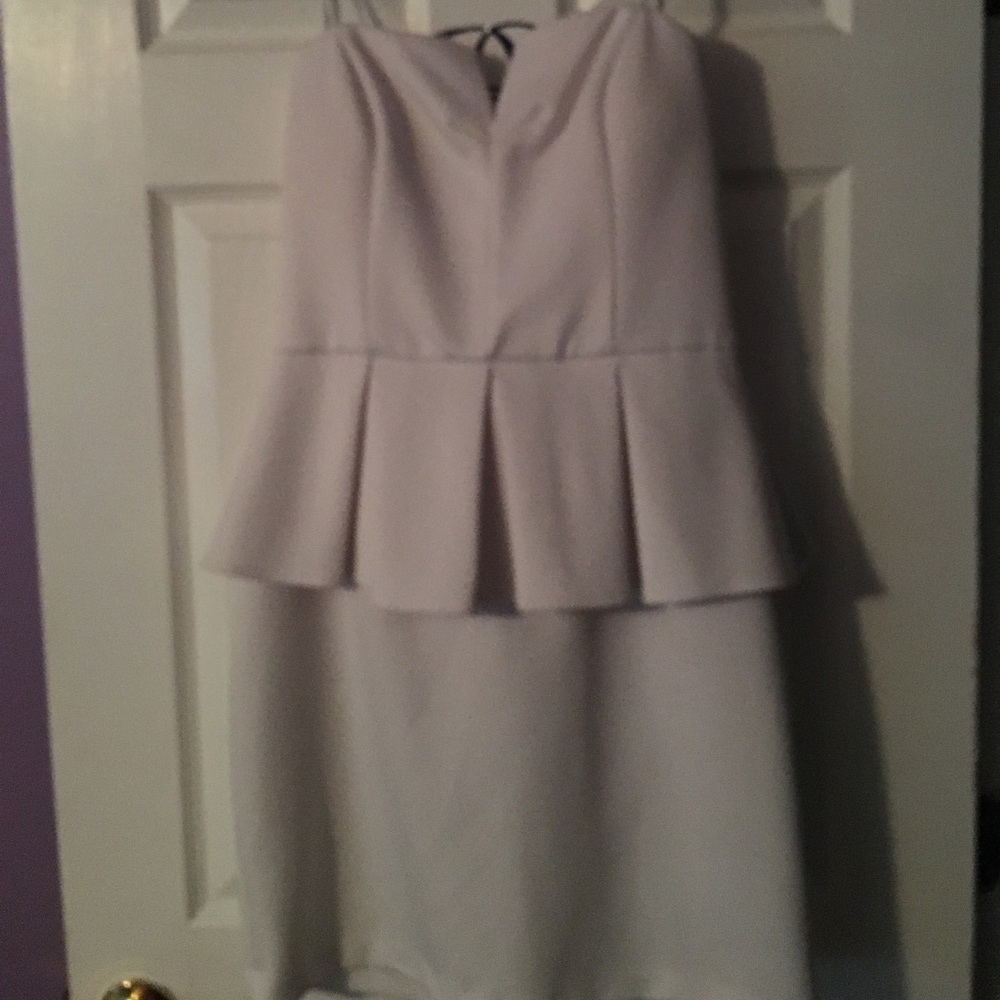 White peplum dress