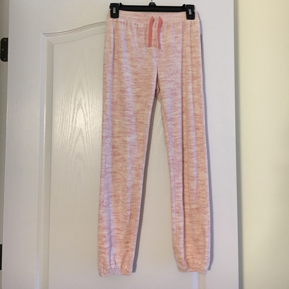 Pink Textured Sweatpants