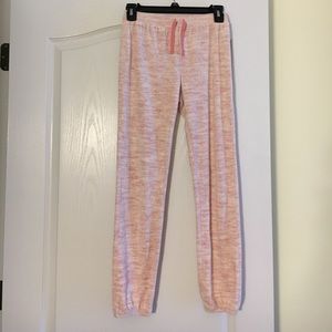 Pink Textured Sweatpants